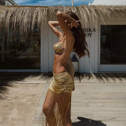 Paradise bikini set cover up