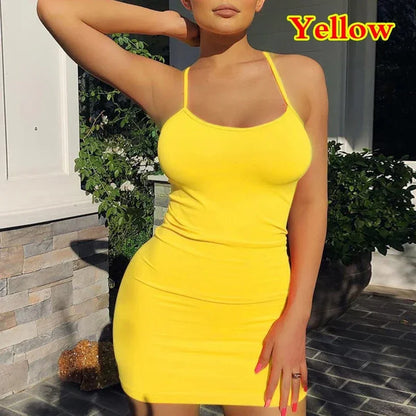 Spaghetti Strap Mini Dress – Sexy, Sleek, Summer