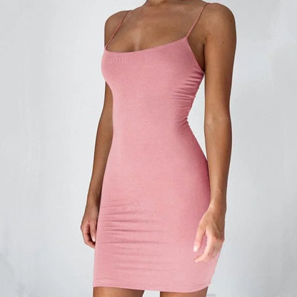 Spaghetti Strap Mini Dress – Sexy, Sleek, Summer